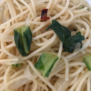 青梗菜のペペロンチーノ